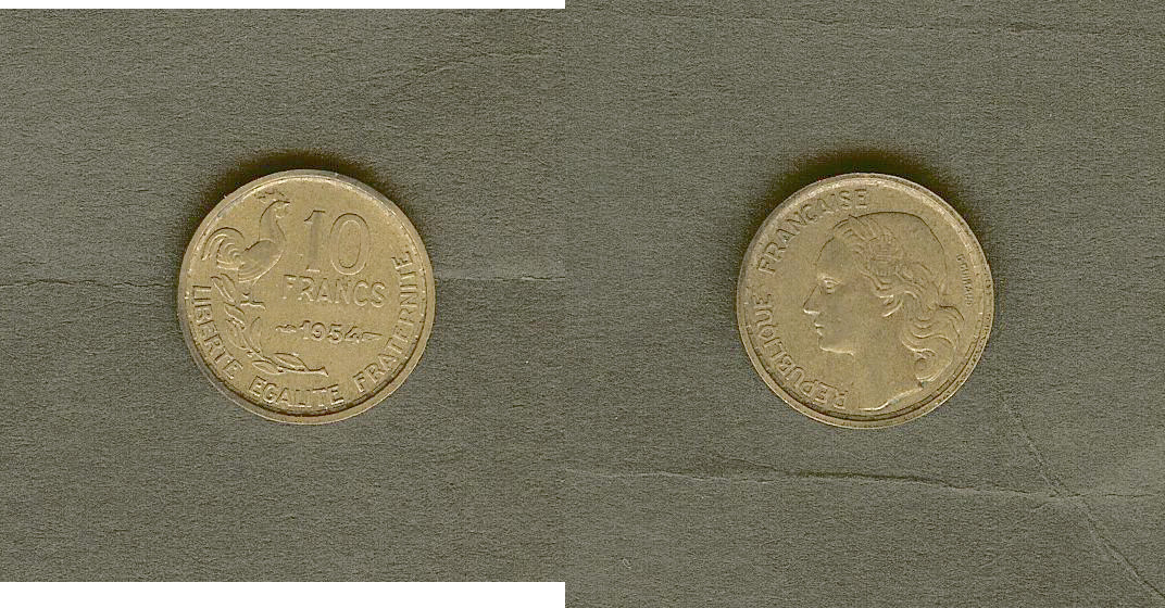 10 francs Guiraud 1954 EF/EF+
